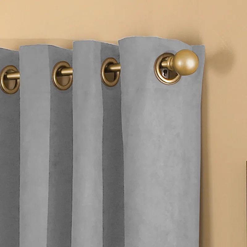 Winston Porter Curtainworks Boehme Solid Room Darkening Grommet Single Curtain Panel