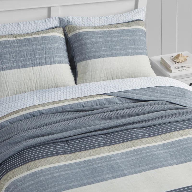 Nautica Nautica Ridgeport Cotton Reversible Quilt Set