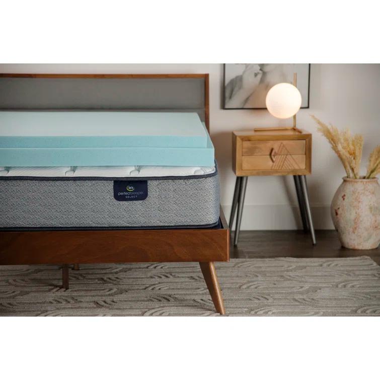 Serta Cooling ThermaGel Memory Foam Mattress Topper, 3 Inch & Reviews | Wayfair