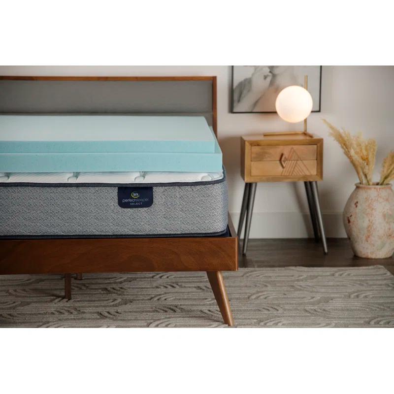 Serta Cooling ThermaGel Memory Foam Mattress Topper, 3 Inch & Reviews | Wayfair