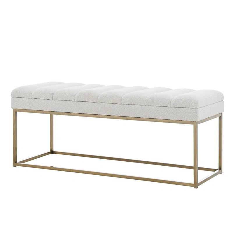 Everly Quinn Georgenia Polyester Upholstered Bench