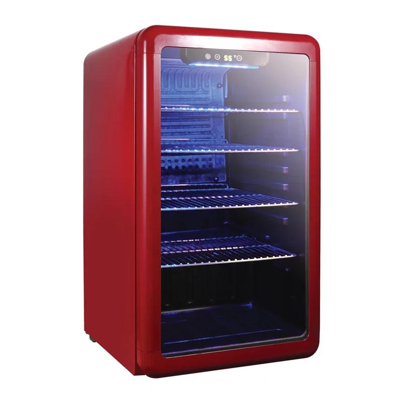 Magic Chef Magic Chef 17.5'' W 20 Cans (12 oz.) 3.4 Cubic Feet Beverage Cooler with Wine Storage and Glass Door