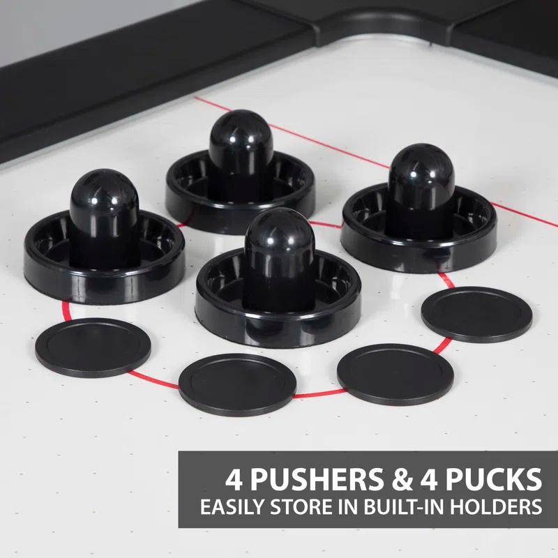 NHL 84" Air Hockey Table - Wrap Around Goal, LED Scoring, 4 Pucks and Pushers
