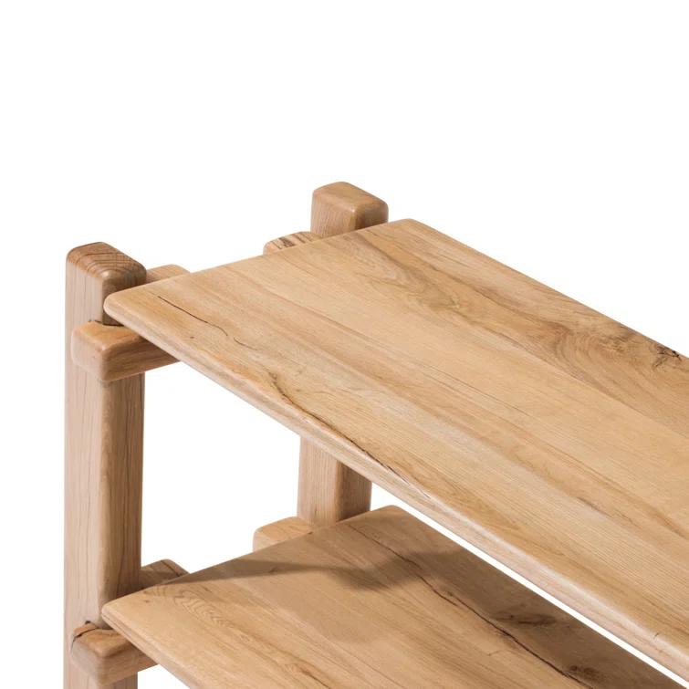 Natural Reclaimed French Oak Console Table with Storage