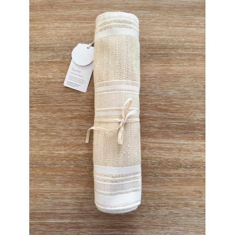 Anaya Beach Club Stripe Indigo Indoor Outdoor Table Runner