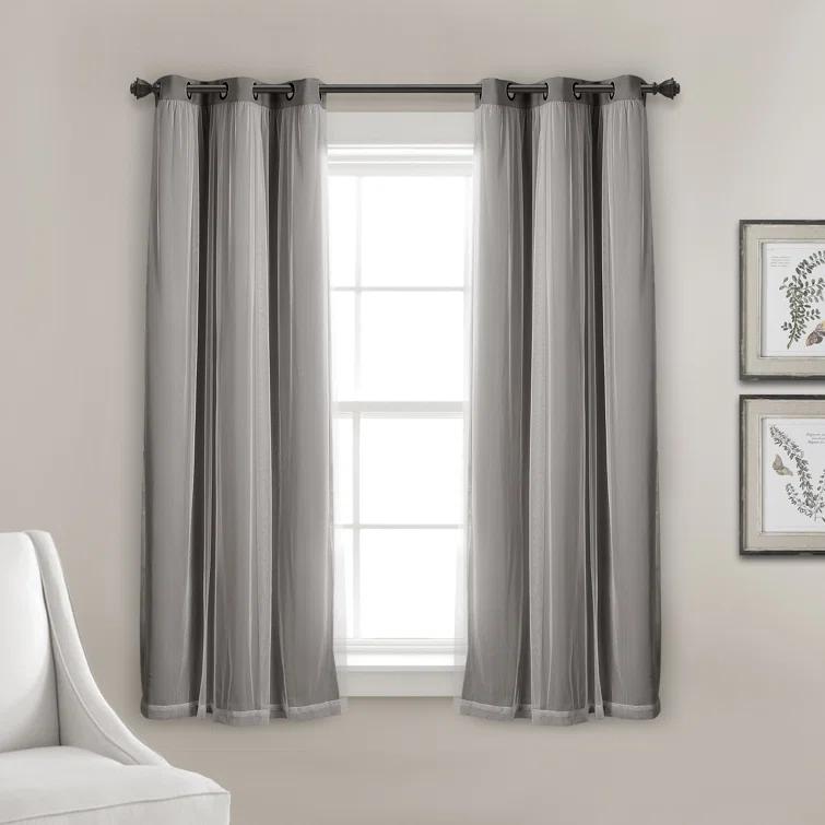 Lush Decor Polyester Blackout Curtain Pair (Set of 2)