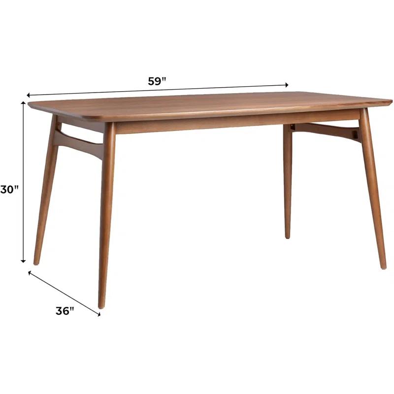 George Oliver Mid-Century 59" Modern Wood Tapered Legs Dining Table,kitchen table,dinning table