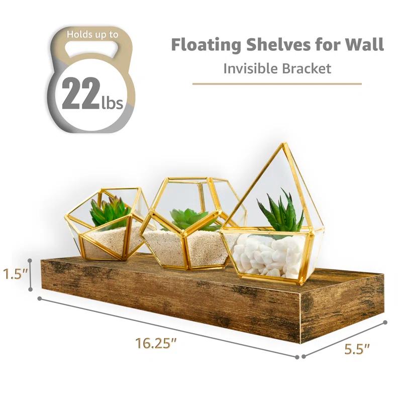 Sorbus Floating Shelves with Invisible Mounting Set of 2