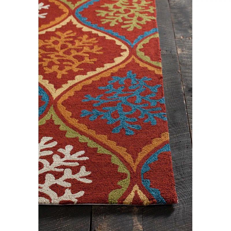 Terra Patterned Red Area Rug