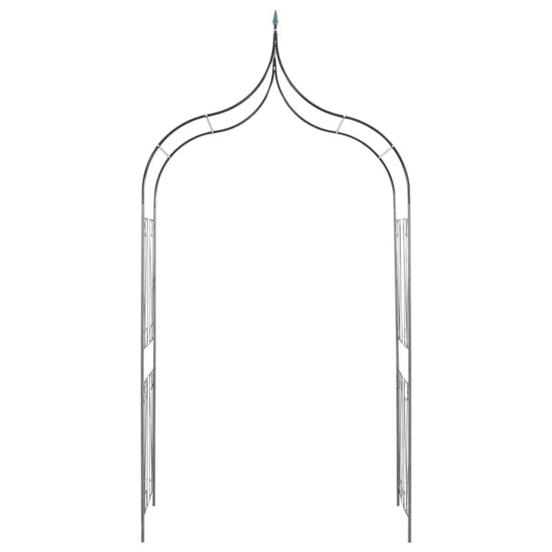 VidaXL vidaXL Garden Arch, Arch Trellis, Metal Arch, Weather-Resistant, Dark 111.4"H x 50.8"W Green