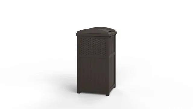Suncast Suncast 33 Gallon Manual Lift Trash Hideaway Container