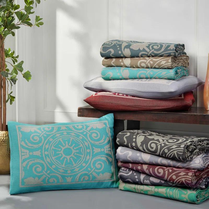 Superior Rio Lightweight Cotton Blend Woven Jacquard Traditional Medallion Bedspread/Coverlet Set