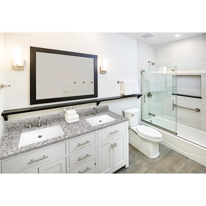61 in. x 22 in. D Bathroom Vanity Top with Double Sinks