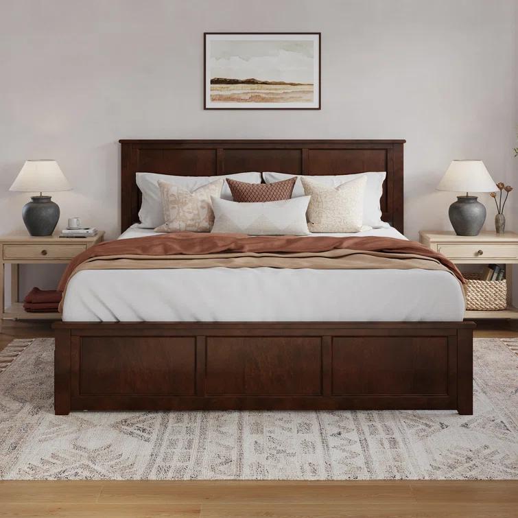 AFI Furnishings Madison Solid Wood Platform Bed with Matching Footboard & Storage Drawers