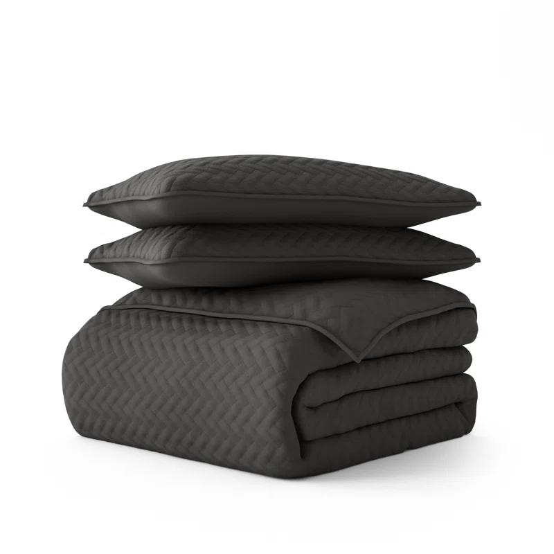 Antora Microfiber Modern & Contemporary Coverlet / Bedspread Quilt Set