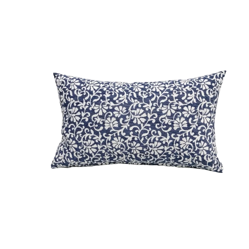 Liza Pillow Cover & Insert Rectangle in Blue/White (Set of 2)