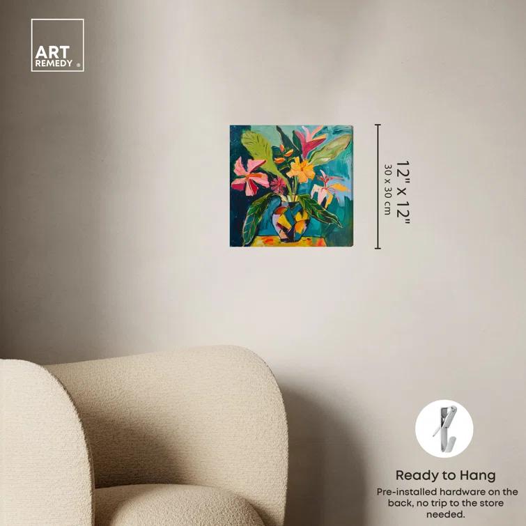 Art Remedy Art Remedy Vase Of Bright Tropical Flowers Ii In Vase Paintings 55959