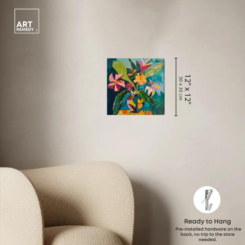 Art Remedy Art Remedy Vase Of Bright Tropical Flowers Ii In Vase Paintings 55959