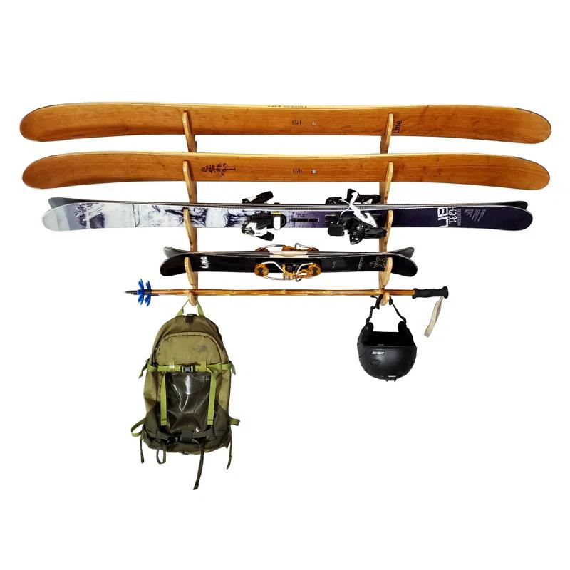 Grassracks 50040BB Hallsteiner Wall Mounted Adjustable Multi-Use Ski/Snowboard Rack