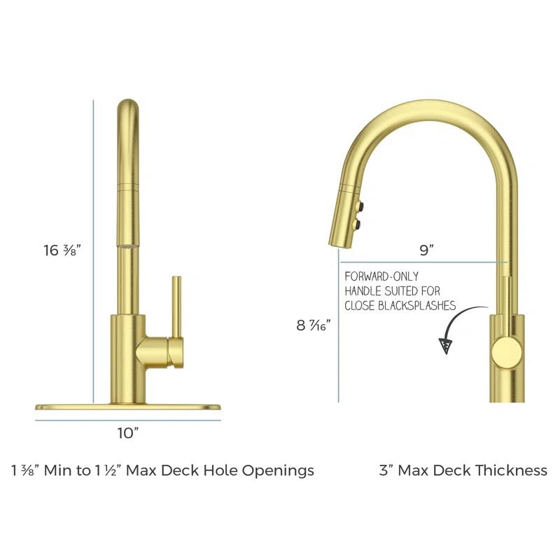 Pfister LG529SABG Stellen Pull Down Single Handle Kitchen Faucet