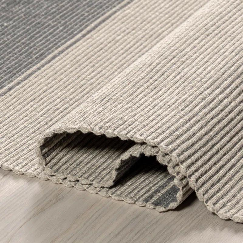 Ebern Designs Hertford Checked Cotton Area Rug