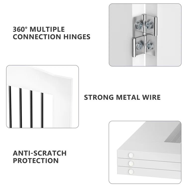 Archie & Oscar™ Freestanding Dog Gates, Foldable Dog Fence Indoor For Stairs, Doorways