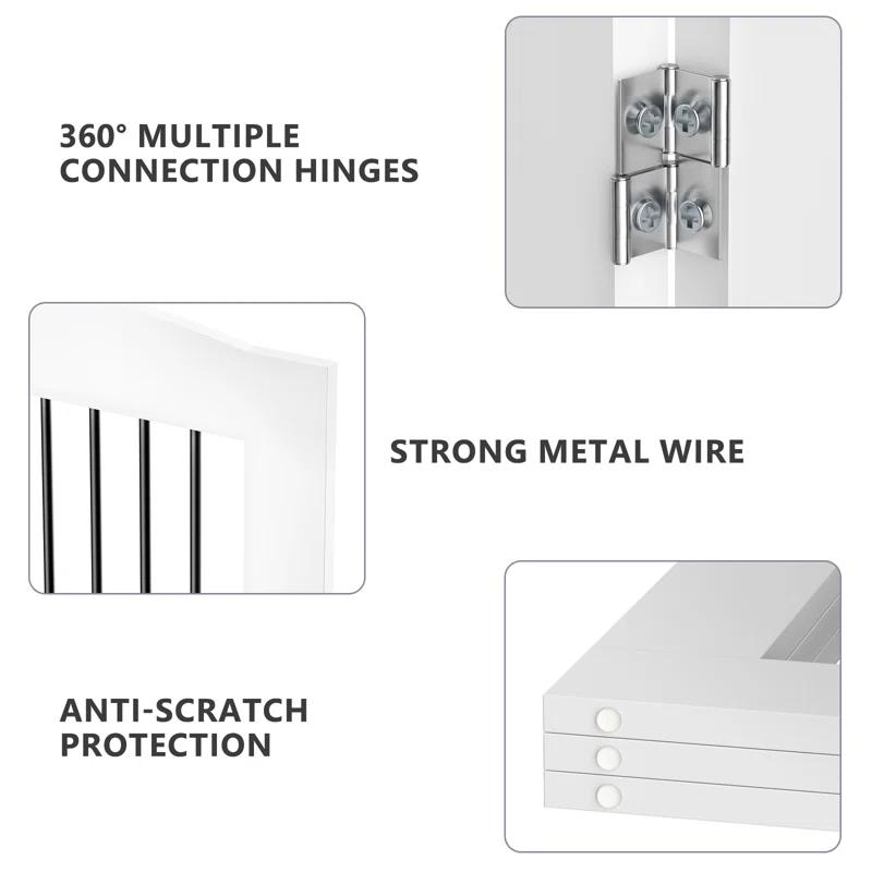 Archie & Oscar™ Freestanding Dog Gates, Foldable Dog Fence Indoor For Stairs, Doorways