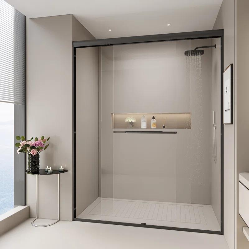 EASTANA Semi-frameless bypass bathroom sliding door AADSH6269LL