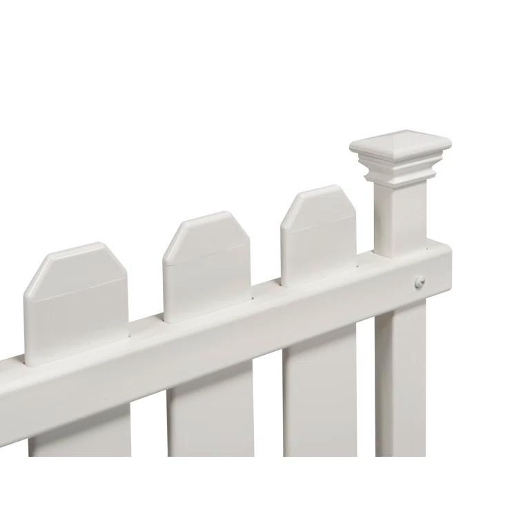 Zippity Outdoor Products 2.5ft H x 3.5ft W (2 Panels) No Dig Zippity Bella Puppy and Garden Fence Kit, No Dig Fence Panels, White Vinyl Fences for Dogs, Temporary Fence for Backyard, White Picket Fence Garden Border, ZP19064