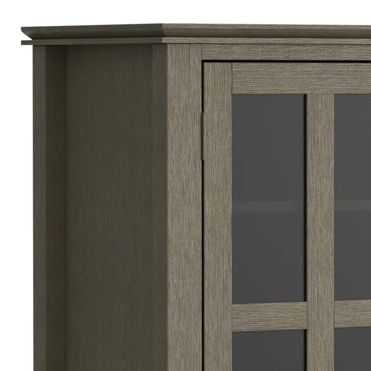 Simpli Home Artisan 53"W Solid Wood Contemporary Tall TV Stand for TVs up to 60" with Adjustable Shelves