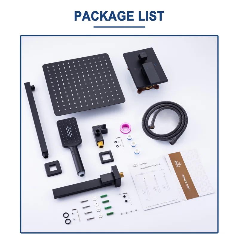 Shower Faucets & Systems All-In-One Kit with Rough in-Valve