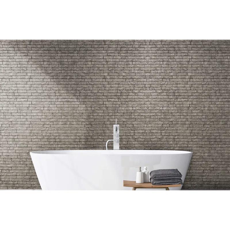 Innovera Decor by Palram Ledge Stone 24" x 24" PVC Wall Paneling in Portland Cement