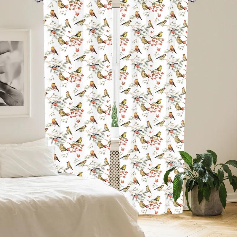 Ambesonne Animal Semi-Sheer Rod Pocket Curtain Panels (Set of 2)