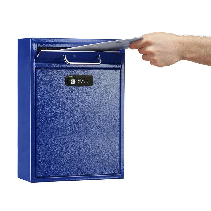 AdirOffice Wall-Mount Secure Drop Box Mailbox with Key and Combination Locking System