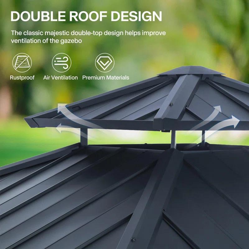 Outdoor Leisure Products 10 Ft. W x 10 Ft. D Aluminum Gazebo