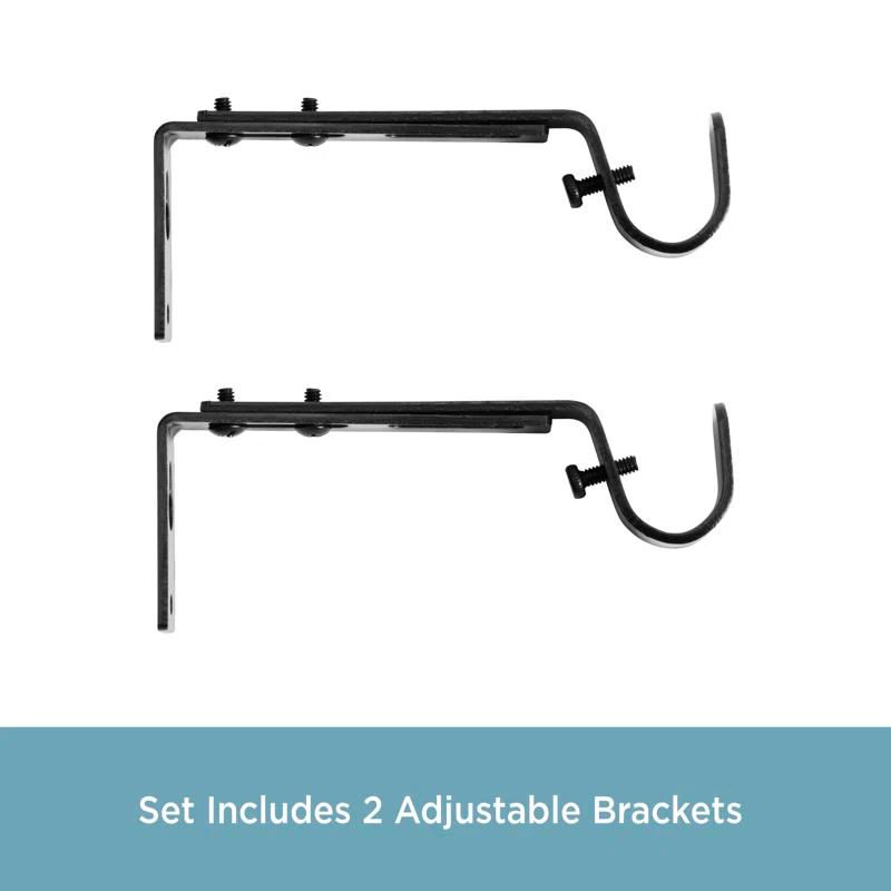 Kenney 3/4" Adjustable Brackets Curtain Rod Brackets & Reviews | Wayfair