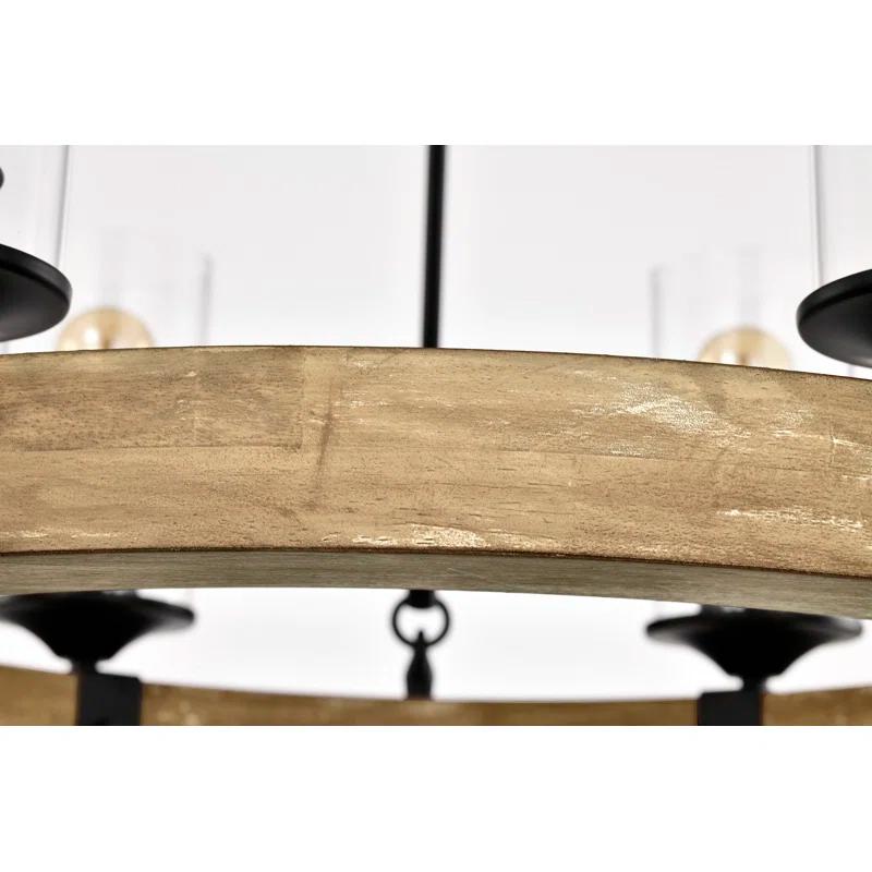 Three Posts™ Dahlia 6 - Light Dimmable Wagon Wheel Chandelier