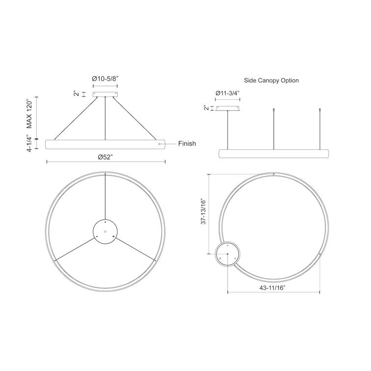 Kuzco Lighting Halo 1 - Light LED Unique/Statement Pendant