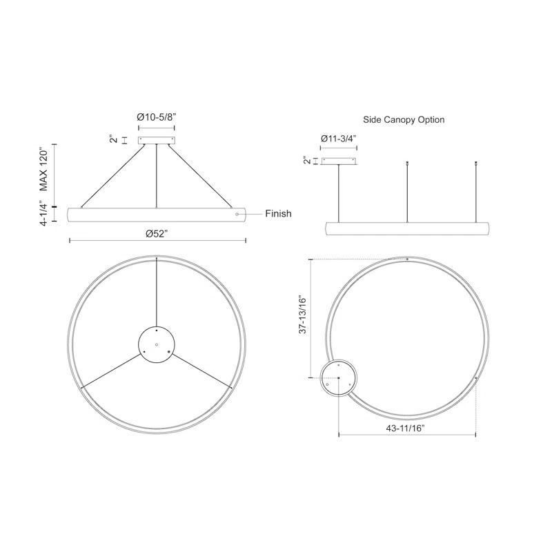 Kuzco Lighting Halo 1 - Light LED Unique/Statement Pendant