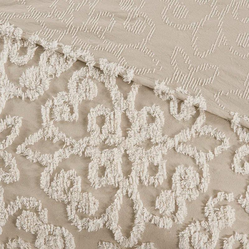Kelly Clarkson Home Emberly Tufted 100% Cotton Sateen Coverlet Set in Farmhouse Style