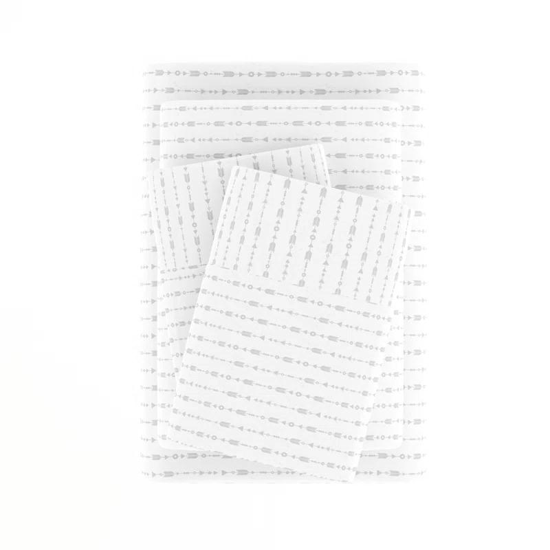 Becky Cameron Home Beaded Arrows Striped Pattern Microfiber Sheet Set