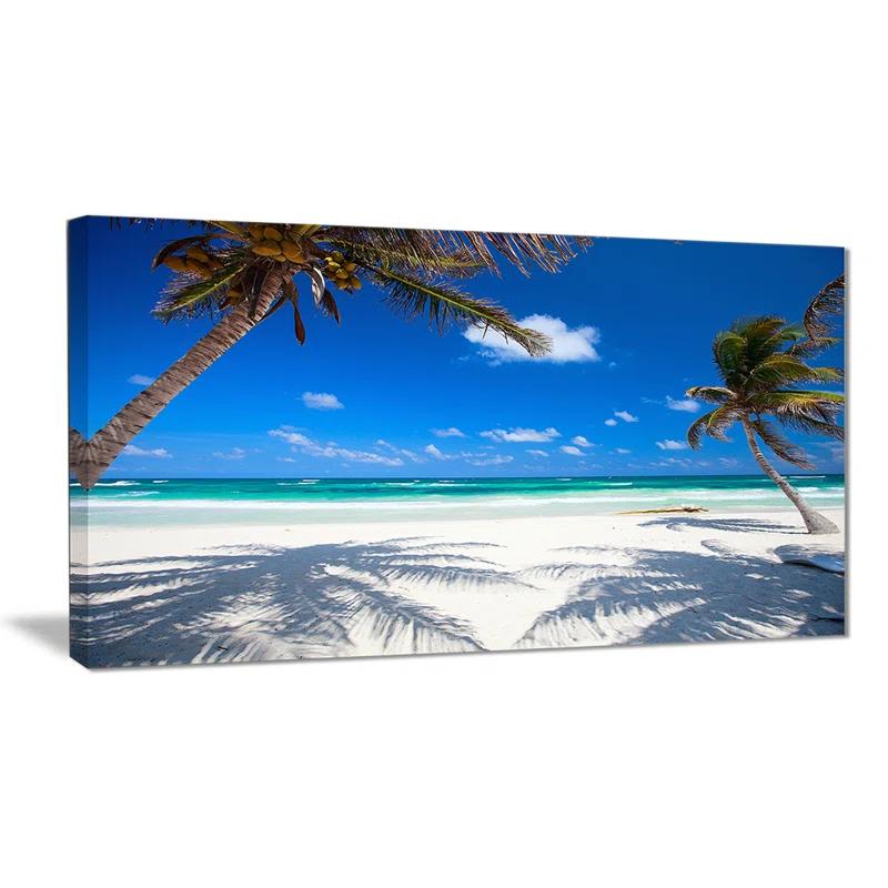 Design Art " Coconut Palms At Beach Landscape " by Designart 2 - Pieces