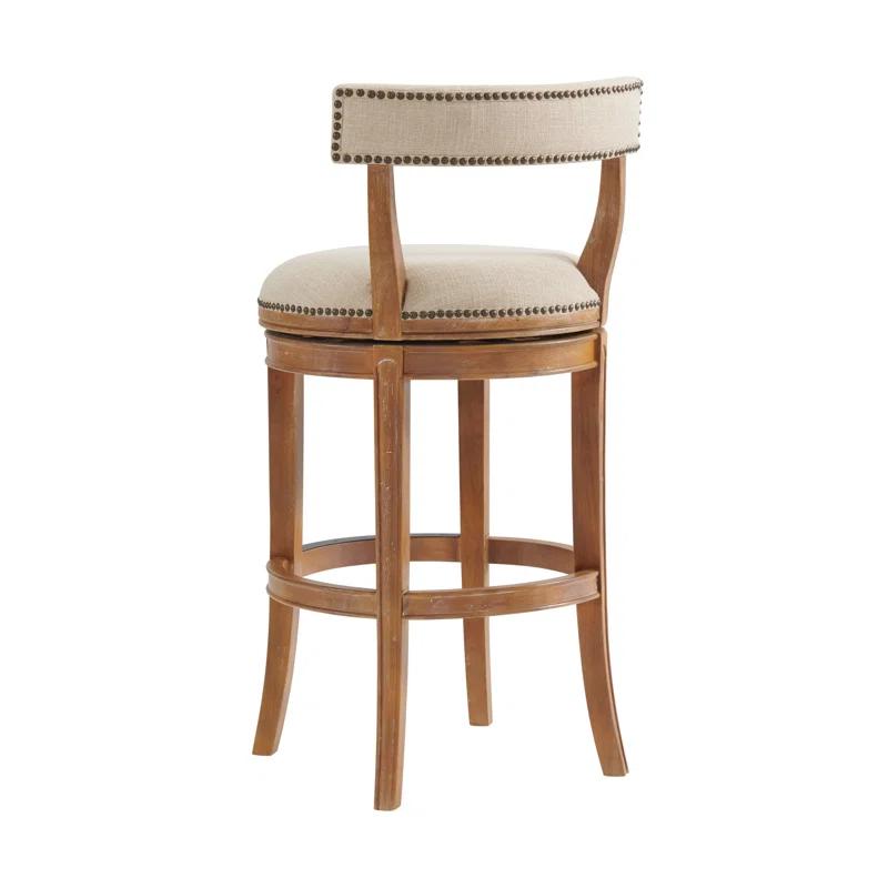 Hanover Solid Rubber Wood Swivel Counter And Bar Stool
