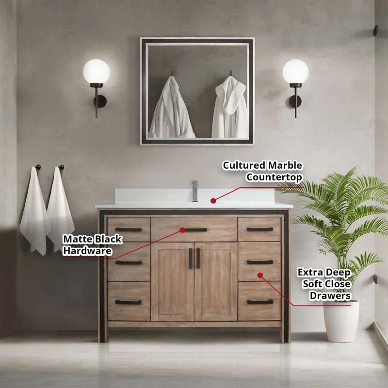 Ziva 48" Single Bathroom Vanity Base Only