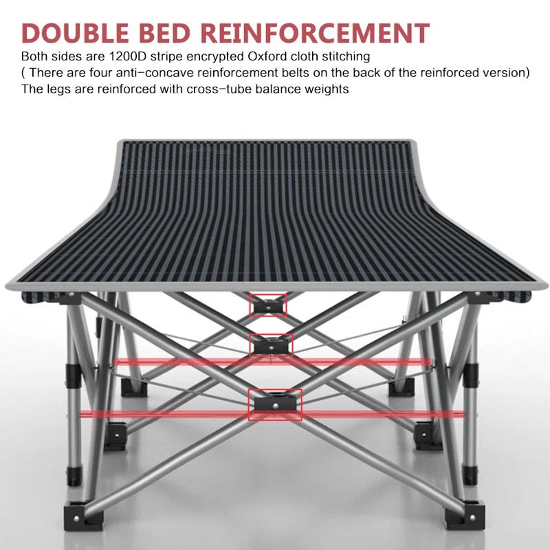 ShangQuan WuLiu Portable Folding Bed, Rollaway Guest Bed Sleeping Cot with Pearl Mattress, Heavy Duty Outdoor Camping Cot