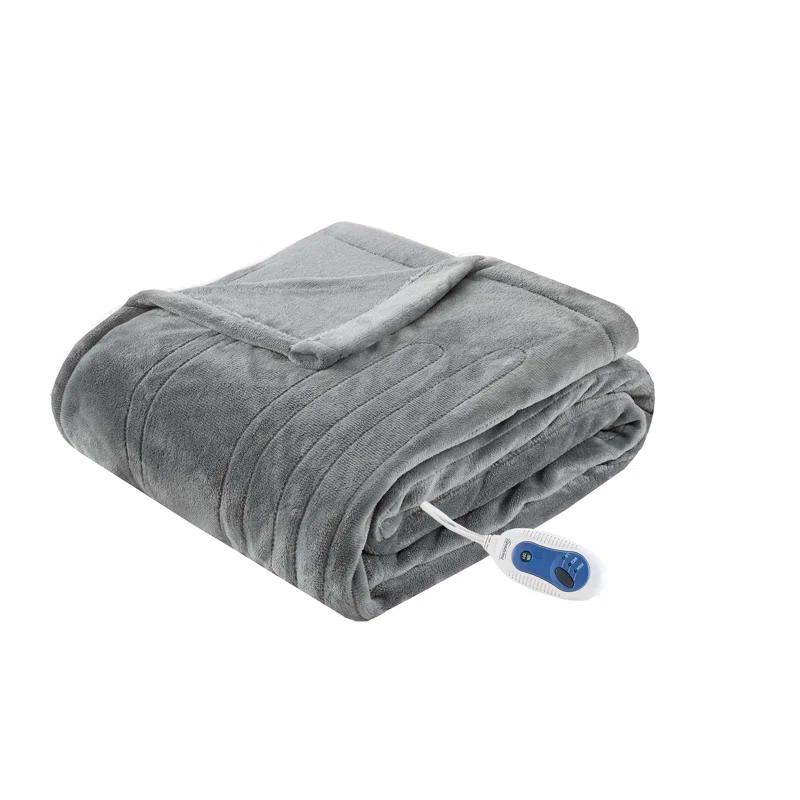 Beautyrest Heated Plush Oversized Throw