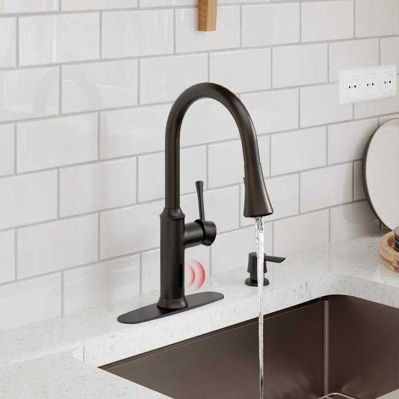 Willow Smart Faucet Touchless Pull Down Sprayer Kitchen Faucet with Voice and Motion Control