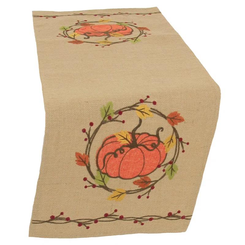 Manor Luxe Pumpkin Wreath Table Runner