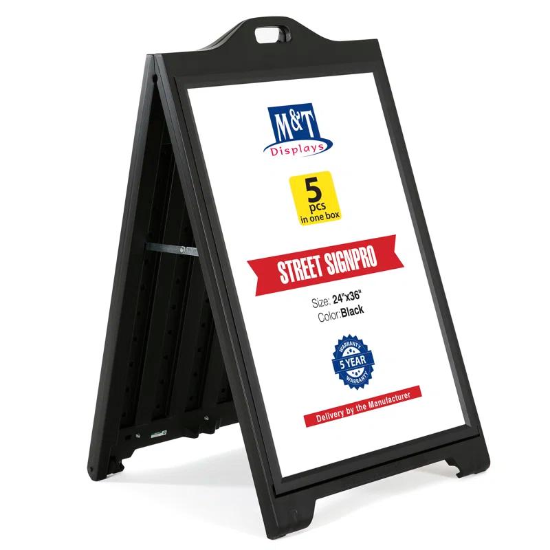 MT Displays Double-Sided Folding Sandwich Board (Set of 5)
