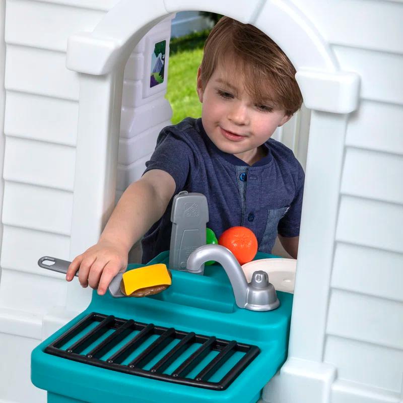 Step2 Step2 Neat & Tidy Cottage Homestyle Edition Kids Outdoor Playhouse for Toddlers